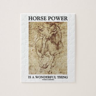Horse Power Is A Wonderful Thing Leonardo da Vinci Jigsaw Puzzle