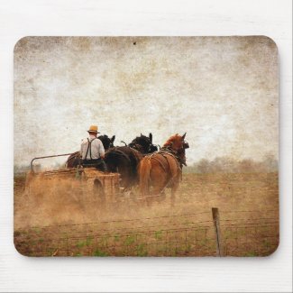 Horse Powered Field Work Mouse Pads