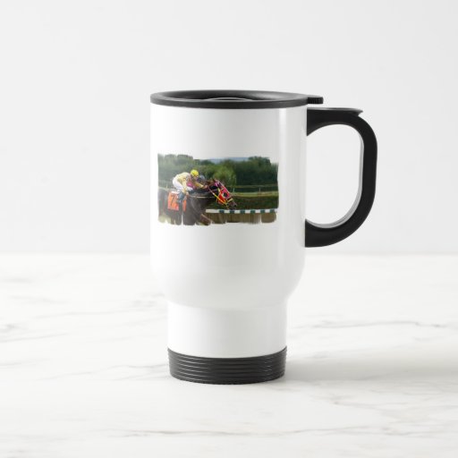 Horse Race Finish Plastic Travel Mug