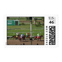 Horse Race Postage Stamp