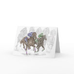 Horse Racing Art - The Thunder of Hooves Card
