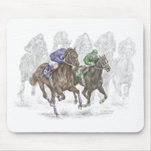 Horse Racing Art - The Thunder of Hooves Mousepads