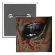 Horse Racing Badge Pinback Button