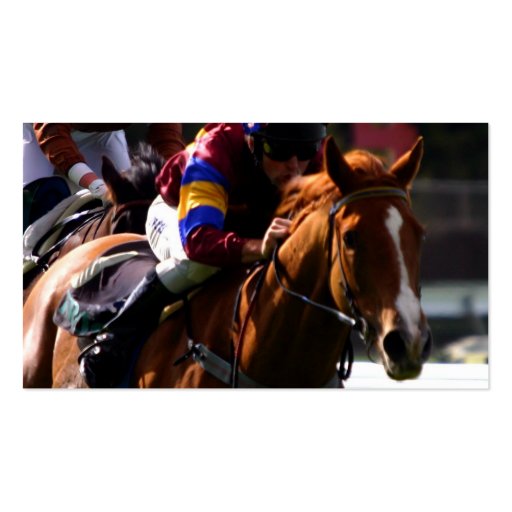 Horse Racing Business Card (back side)