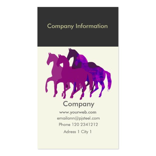 Horse Racing Business Card Template (back side)