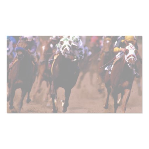 Horse racing business cards (back side)