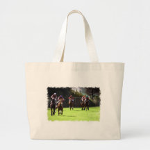 Horse Racing Field Canvas Bags