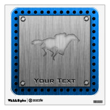 Horse Racing; metal-look Room Decal