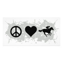 Horse racing personalized photo card
