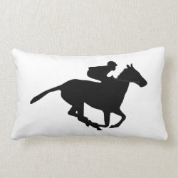 Horse Racing Pictogram Throw Pillows