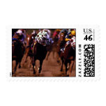 Horse racing postage stamp