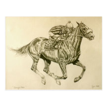 Horse Racing Postcard
