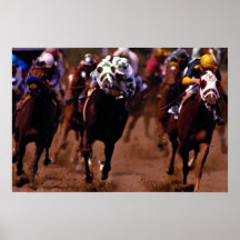 Horse racing print