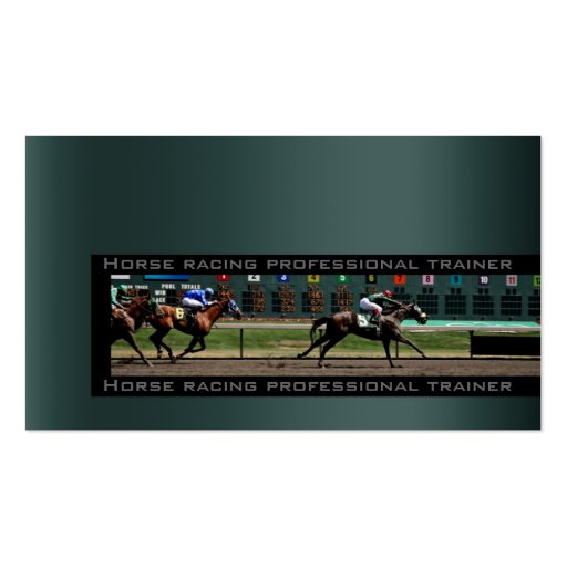 Horse Racing Professional Trainer Business Card