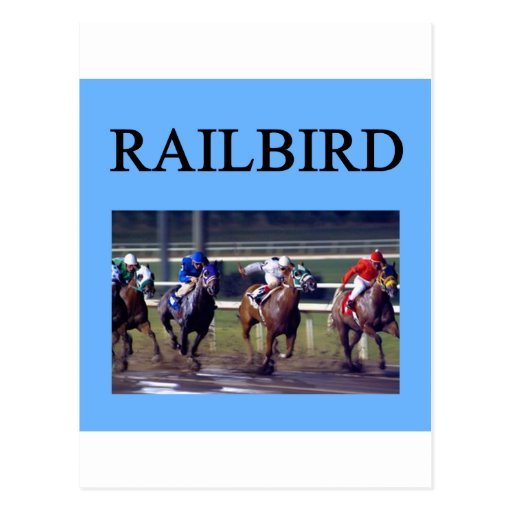 HORSE RACing railbird Postcard Zazzle