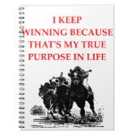 horse racing spiral notebook