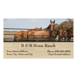 Horse Ranch Business Card