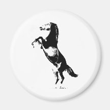 Horse Rearing Fridge Magnet