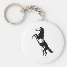 Horse Rearing Key Chain