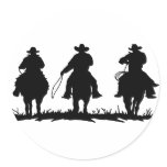 horse riders round stickers