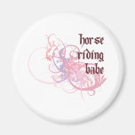 Horse Riding Babe Fridge Magnet