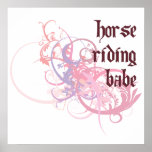 Horse Riding Babe Posters