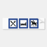 horse riding bumper sticker