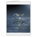 Horse rising from the depth, cards
