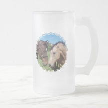Horse Romance Frosted Beer Mug