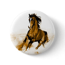Horse Running Pinback Buttons