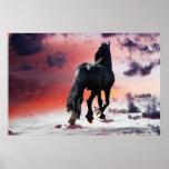 Horse running free posters