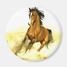 Horse Running Fridge Magnets