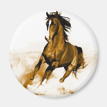 Horse Running Refrigerator Magnet