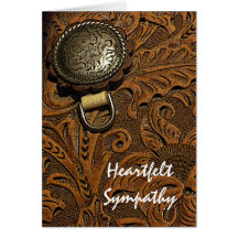 Horse Saddle Sympathy Card