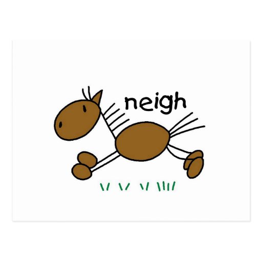 Horse Says Neigh Tshirts and Gifts Post Card