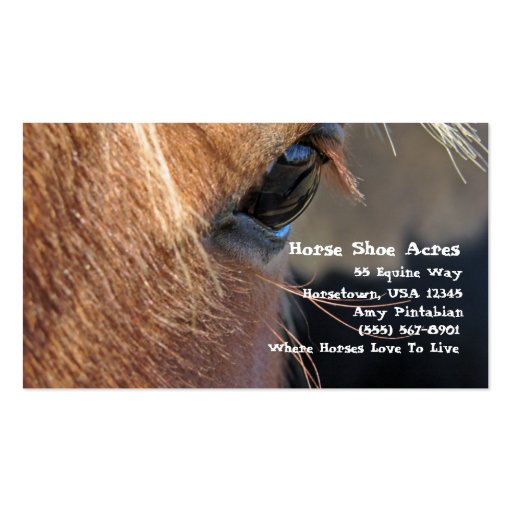 Horse Shoe Acres Business Card Templates