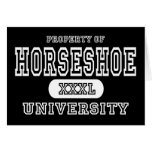Horse Shoe University Dark Greeting Cards