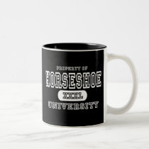 Horse Shoe University Dark mugs by universityshirts Horse Shoe University Dark mugs
