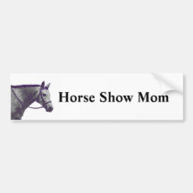 Horse Show Mom - English Bumper Sticker