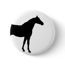 Horse Silhouette buttons