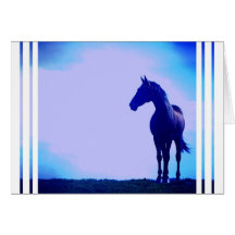 Horse Silhouette Design Greeting Card