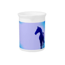 Horse Silhouette Design Pitcher