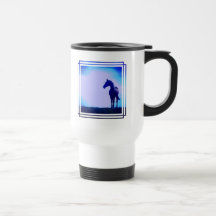 Horse Silhouette Design Plastic Travel Mug