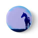 Horse Silhouette Design Round Pin