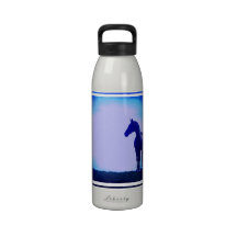 Horse Silhouette Design Water Bottle