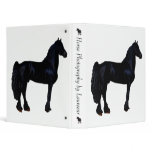 Horse silhouette in black and white binders