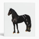 Horse silhouette in black and white binder