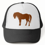 Horse Silhouette in Brown hats