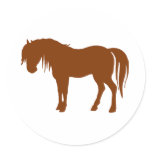 Horse Silhouette in Brown stickers