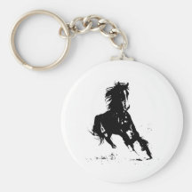 Horse Silhouette Key Chain
